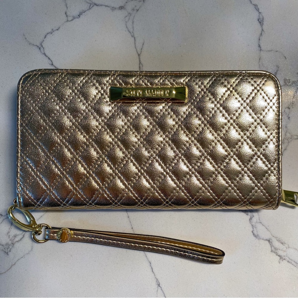 Steve Madden Gold Metallic Wallet